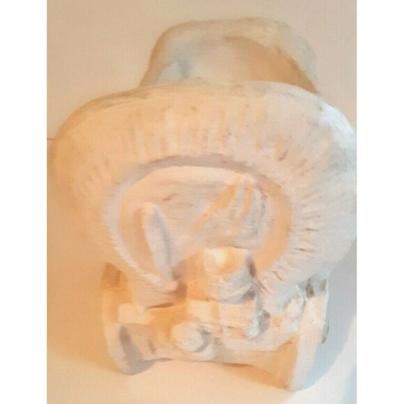 Vtg Craft Ceramic Covered Wagon Planter Unpainted Unglazed Handmade Customizable - Picture 3 of 7